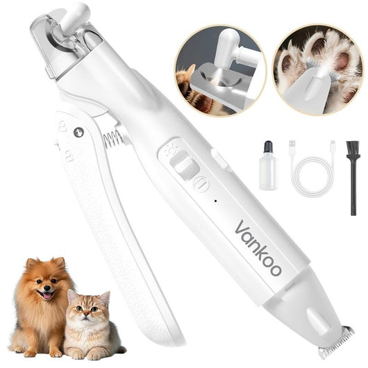 2 - in - 1 Dog Nail Clipper & Paw Hair Trimmer Kit with LED Light - PAWFY