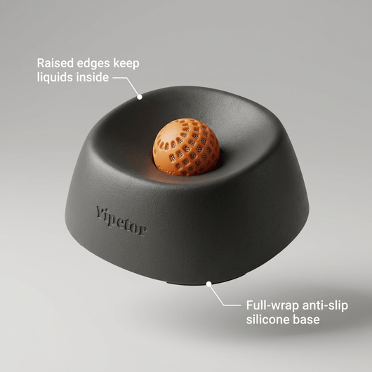 Slow Feeder Dog Bowls for Liquid Treat, [Built - in Rolling Ball] No Spill Bone Broth Dog Licking Bowl - PAWFY